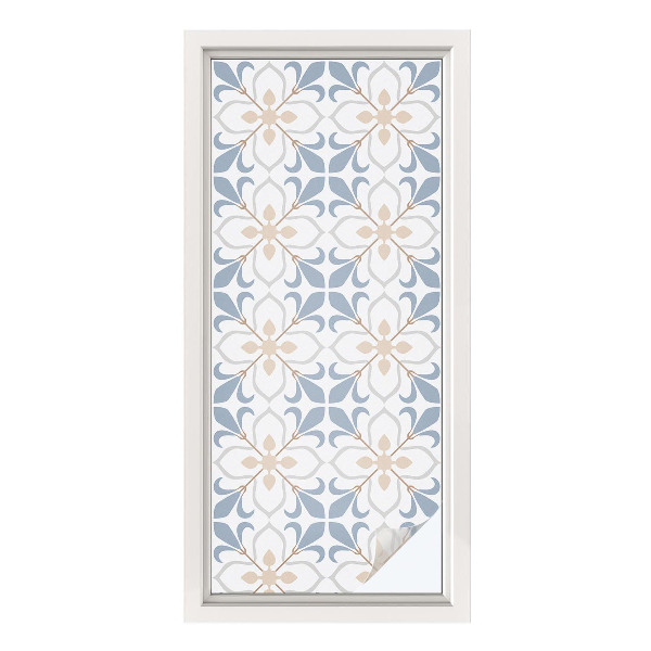 Sichtschutzfolie Fenster Buntglasoptik Blumenschönheit