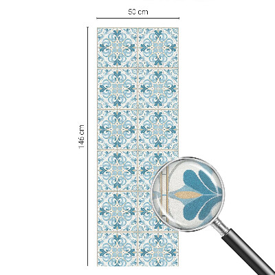 Sichtschutzfolie Fenster Buntglasoptik Blumenfliesen