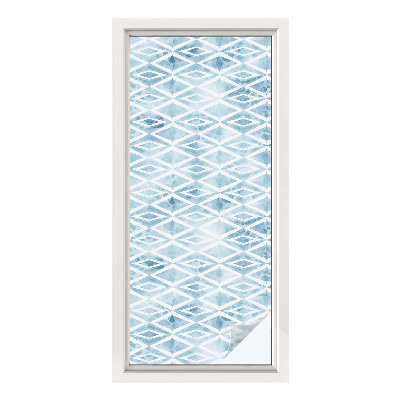 Fensterfolie Sichtschutz Blaue Rauten