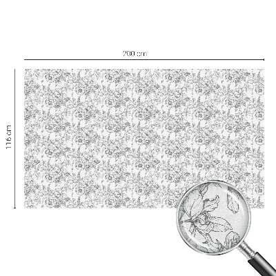 Sichtschutz Klebefolie Buntglasoptik Florale Eleganz