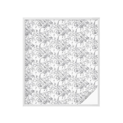 Sichtschutz Klebefolie Buntglasoptik Florale Eleganz