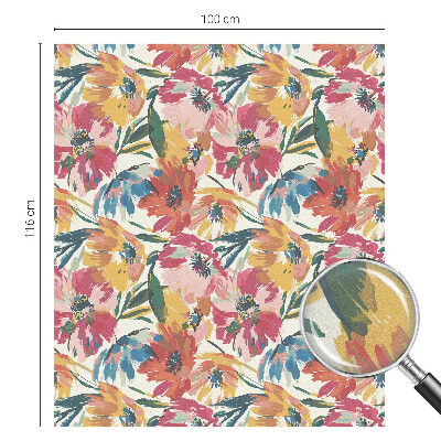 Sichtschutzfolie Fenster Buntglasoptik Blumenexplosion