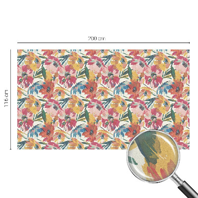 Sichtschutzfolie Fenster Buntglasoptik Blumenexplosion