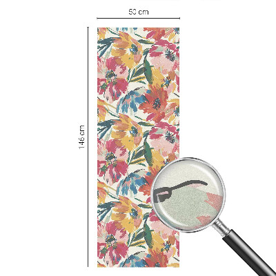 Sichtschutzfolie Fenster Buntglasoptik Blumenexplosion