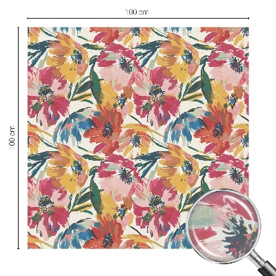 Sichtschutzfolie Fenster Buntglasoptik Blumenexplosion