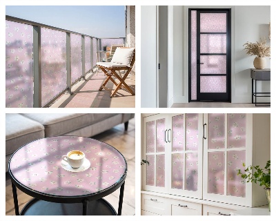 Fensterfolie Sichtschutz Blumenmuster