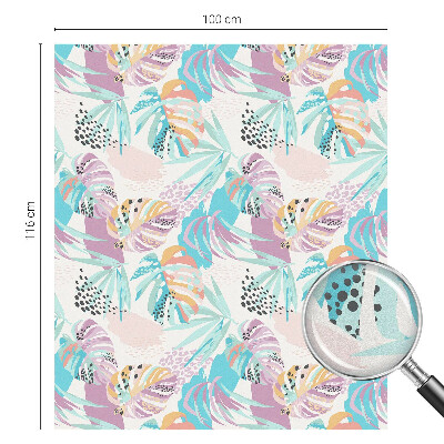 Sichtschutz Klebefolie Buntglasoptik Abstrakter Dschungel