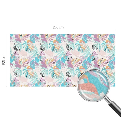 Sichtschutz Klebefolie Buntglasoptik Abstrakter Dschungel