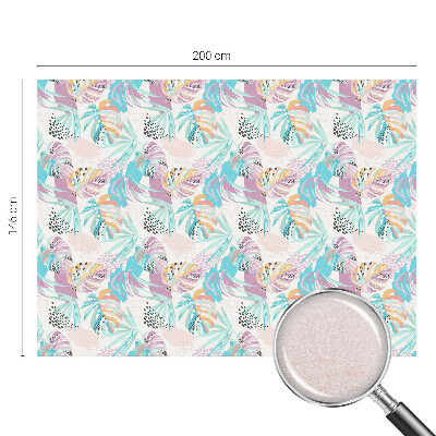 Sichtschutz Klebefolie Buntglasoptik Abstrakter Dschungel