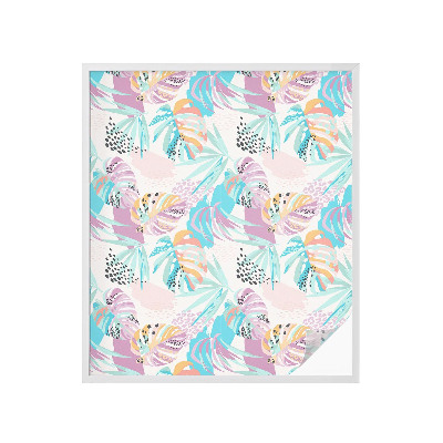 Sichtschutz Klebefolie Buntglasoptik Abstrakter Dschungel