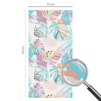 Sichtschutz Klebefolie Buntglasoptik Abstrakter Dschungel