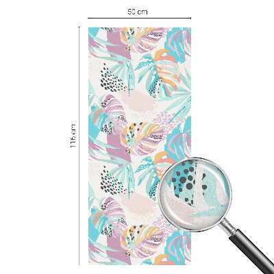 Sichtschutz Klebefolie Buntglasoptik Abstrakter Dschungel