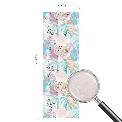 Sichtschutz Klebefolie Buntglasoptik Abstrakter Dschungel