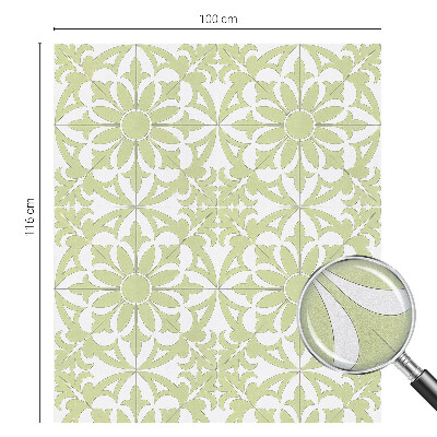 Sichtschutzfolie Fenster Buntglasoptik Grüner Schmuck