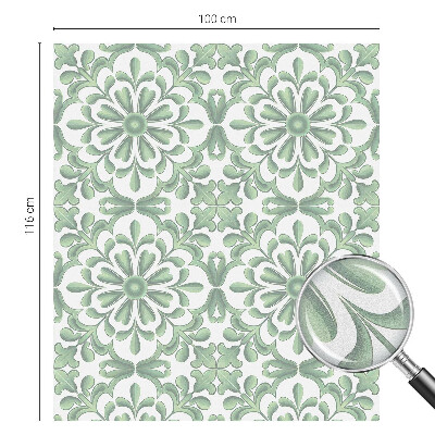 Sichtschutzfolie Fenster Buntglasoptik Grüne Blätter