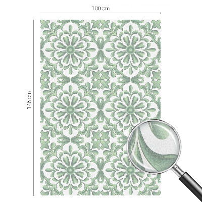 Sichtschutzfolie Fenster Buntglasoptik Grüne Blätter