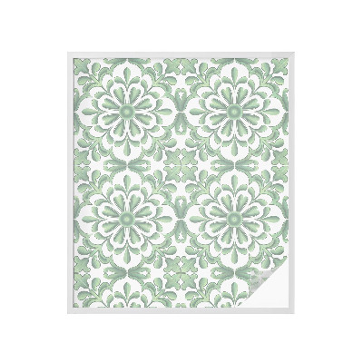 Sichtschutzfolie Fenster Buntglasoptik Grüne Blätter