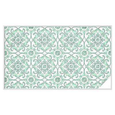 Sichtschutz Klebefolie Buntglasoptik Grüne Symmetrie