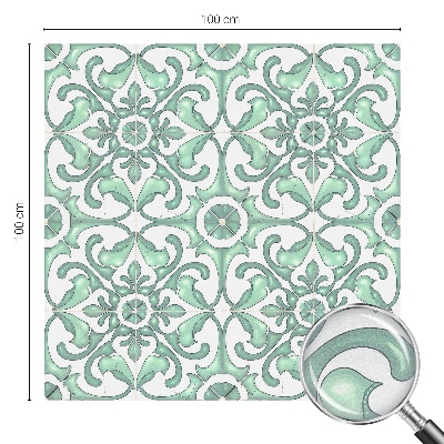 Sichtschutz Klebefolie Buntglasoptik Grüne Symmetrie