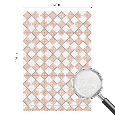 Sichtschutz Klebefolie Buntglasoptik Geometrische Rauten