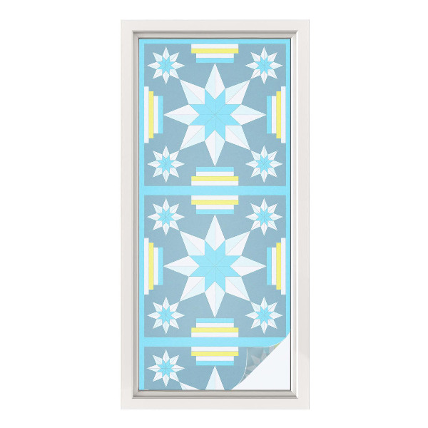 Fensterfolie Sichtschutz Sternmuster