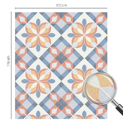 Sichtschutzfolie Fenster Buntglasoptik Farbenfrohe Symmetrie