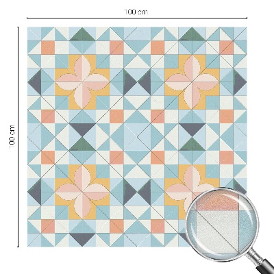 Fensterfolie Sichtschutz Farbenfrohe Geometrie