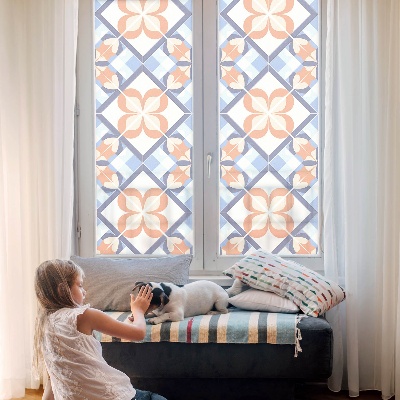 Folie für Fenster blickdicht Blumenmuster