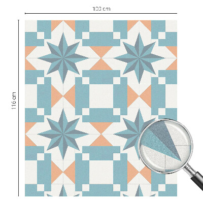 Sichtschutzfolie Fenster Buntglasoptik Blaue Sterne