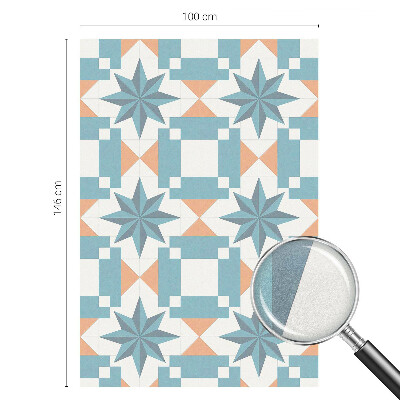 Sichtschutzfolie Fenster Buntglasoptik Blaue Sterne