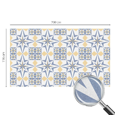 Sichtschutz Klebefolie Buntglasoptik Sternmuster