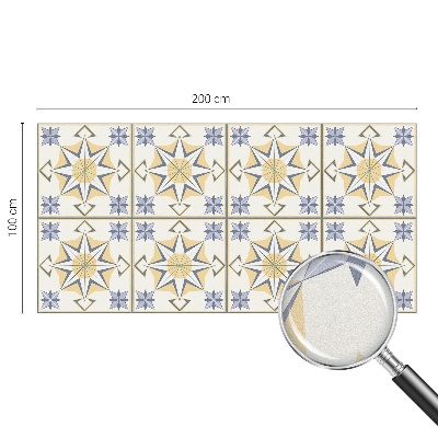 Sichtschutzfolie Fenster Buntglasoptik Geometrische Sterne