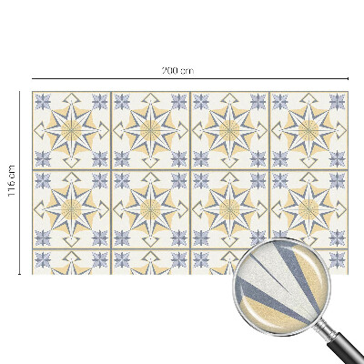 Sichtschutzfolie Fenster Buntglasoptik Geometrische Sterne
