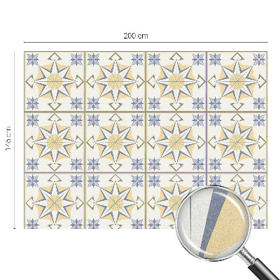 Sichtschutzfolie Fenster Buntglasoptik Geometrische Sterne