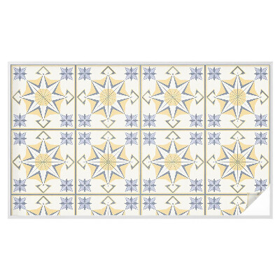 Sichtschutzfolie Fenster Buntglasoptik Geometrische Sterne