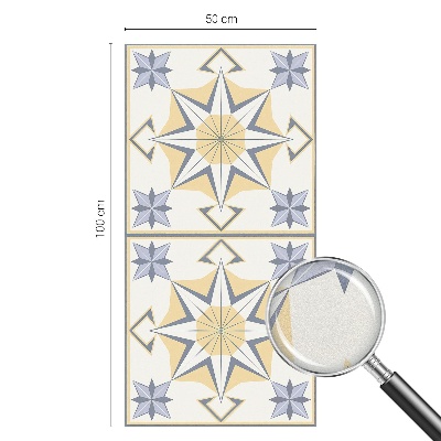 Sichtschutzfolie Fenster Buntglasoptik Geometrische Sterne