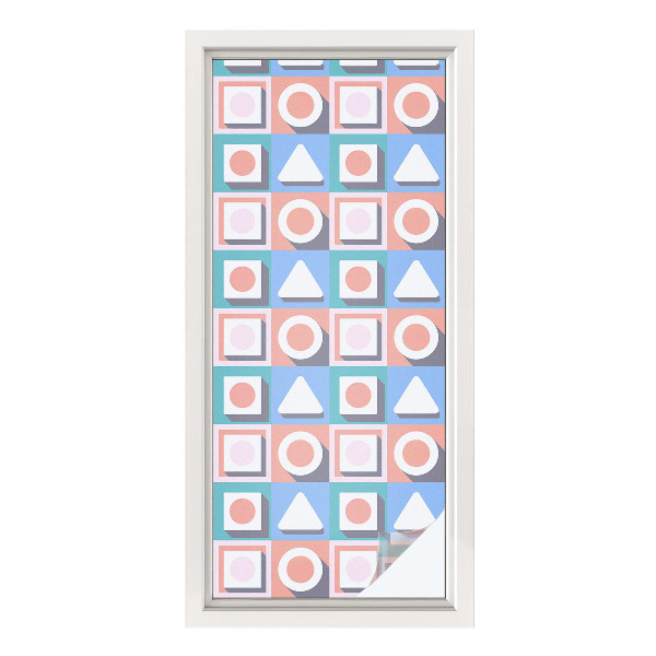 Sichtschutz Klebefolie Buntglasoptik Geometrische Muster