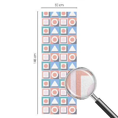 Sichtschutz Klebefolie Buntglasoptik Geometrische Muster