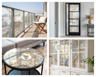 Klebefolie Fenster Sichtschutz Boho-Mandalas