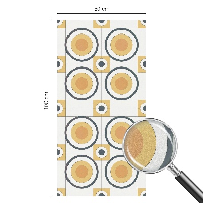 Fensterfolie Sichtschutz Retro-Kreise