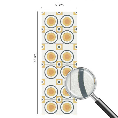 Fensterfolie Sichtschutz Retro-Kreise