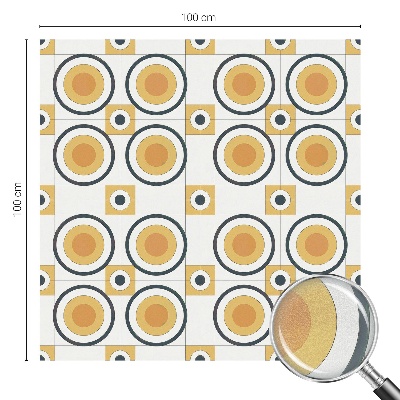 Fensterfolie Sichtschutz Retro-Kreise