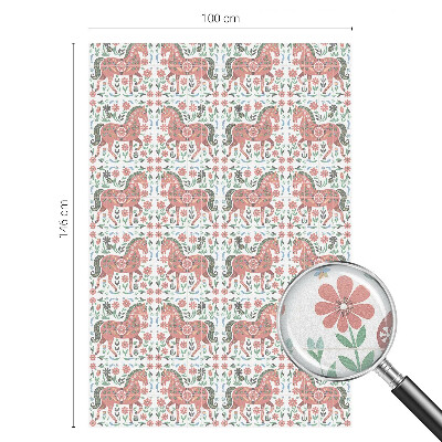 Fensterfolie Sichtschutz Bunte Pferde