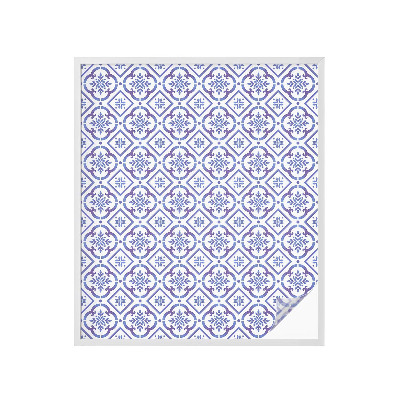 Folie für Fenster blickdicht Blaue Fliesen