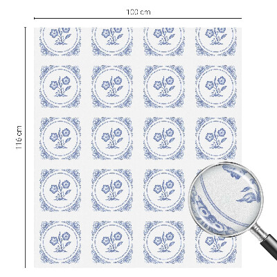 Sichtschutzfolie Fenster Buntglasoptik Zarte Blüten