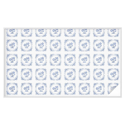 Sichtschutzfolie Fenster Buntglasoptik Zarte Blüten