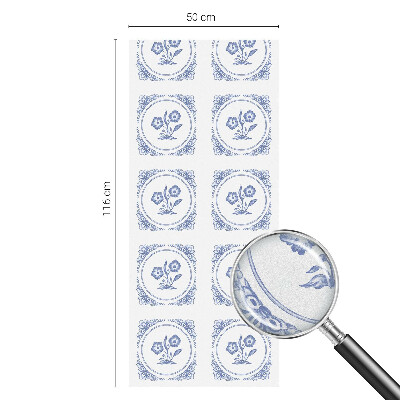 Sichtschutzfolie Fenster Buntglasoptik Zarte Blüten