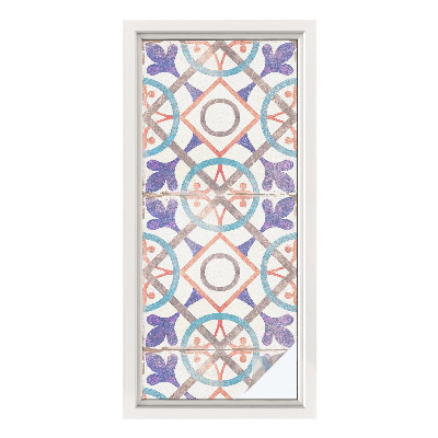 Sichtschutz Klebefolie Buntglasoptik Farbenfrohe Mosaike