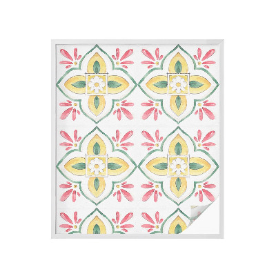 Sichtschutz Klebefolie Buntglasoptik Blumenschmuck