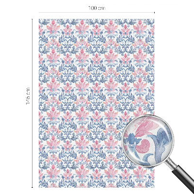 Sichtschutzfolie Fenster Buntglasoptik Blumensymmetrie